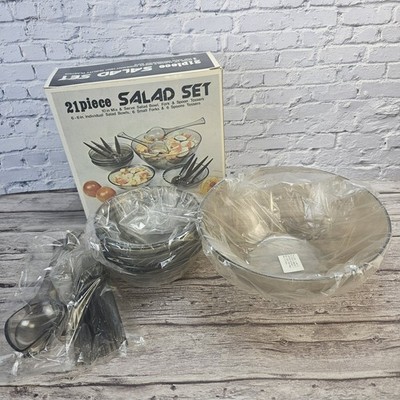 Thermo-Serv The Visibles West Bend 7 Pc Plastic Salad Set 6995-101 NEW