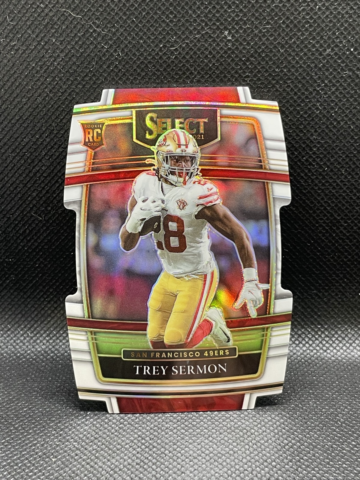 2021 Panini Select Concourse Trey Sermon #68 White Prizm /35 49ers