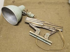 Ancienne Lampe vintage atelier Industrielle Zig-Zag Accordéon Ciseaux loft light