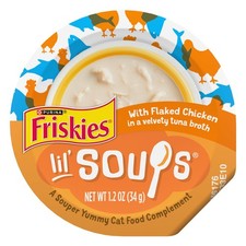 Purina Friskies Natural, Grain 1.2 Ounce Pack of 8 , Flaked Chicken in Broth