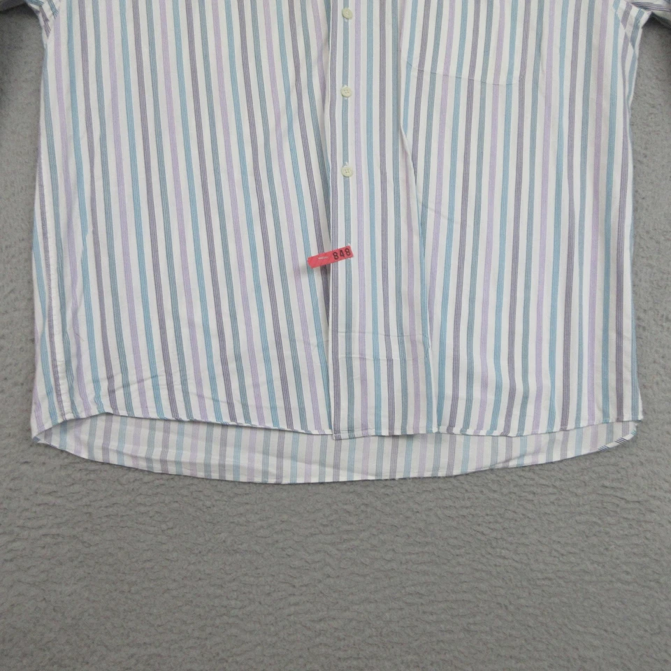 Alan Flusser Shirt Mens XL Striped Button Down Long Sleeve Dress Shirt - Image 4 of 4