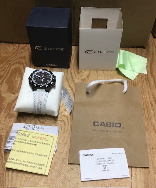 Casio Edifice Honda Racing Edition Men's Wristwatch White Band