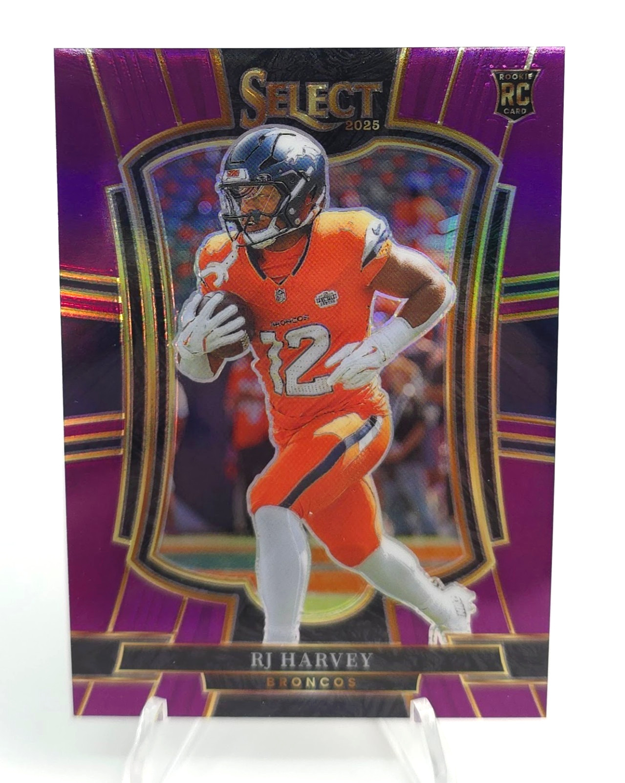 2025 Panini Select RJ HARVEY #110 - Premier Level Purple Prizm Rookie - # /75