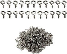 Small Screw Eye Pin 304 Stainless Steel 4Mm X 8Mm Eyelet Hook for Jewelry Tiny