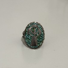 Vintage Sterling Silver 925 Ring Size 9 10.56G