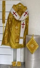 VTG Orthodox Bishop Vestment Set gold Brocarde Omophorion Epitrachelion