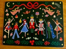 Rifle Paper Company Nutcracker Holiday Placemats - Set of 4 - NEW