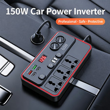 150W Car Power Inverter DC 12V 24V to AC 110V 240V Charger w/ Independent Switch