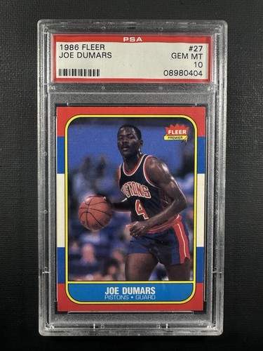Joe Dumars #27 1986 Fleer card