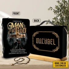 Customized Christian Knight Templar Warrior Lion Bible Cover Lion Cross Bible Ba