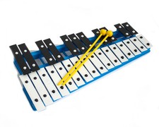 ProKussion 27 Key Chromatic Glockenspiel Xylophone in Blue and 2 Free Beaters