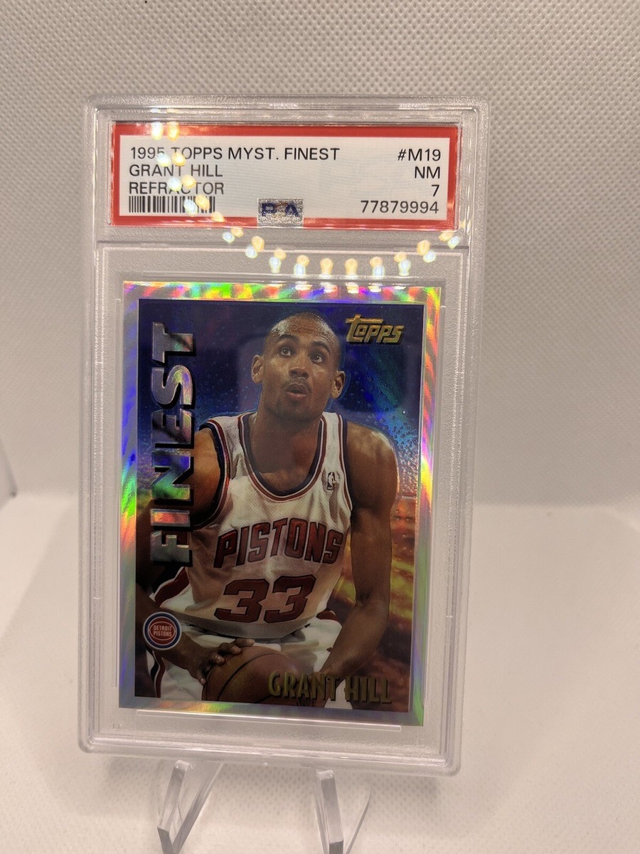 1995 Topps Finest Mystery Refractor Grant Hill #M19 PSA 7 rare 