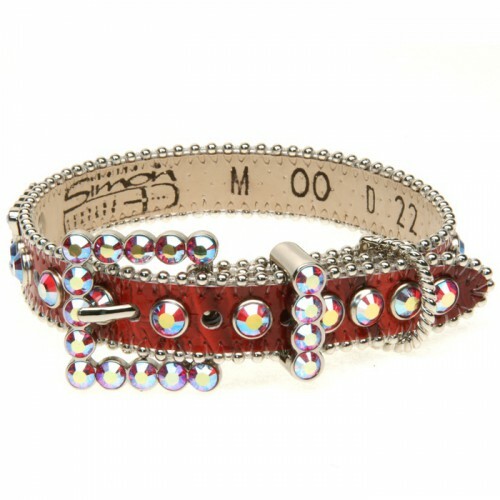 BB Simon Red Leather Dog Collar Medium eBay