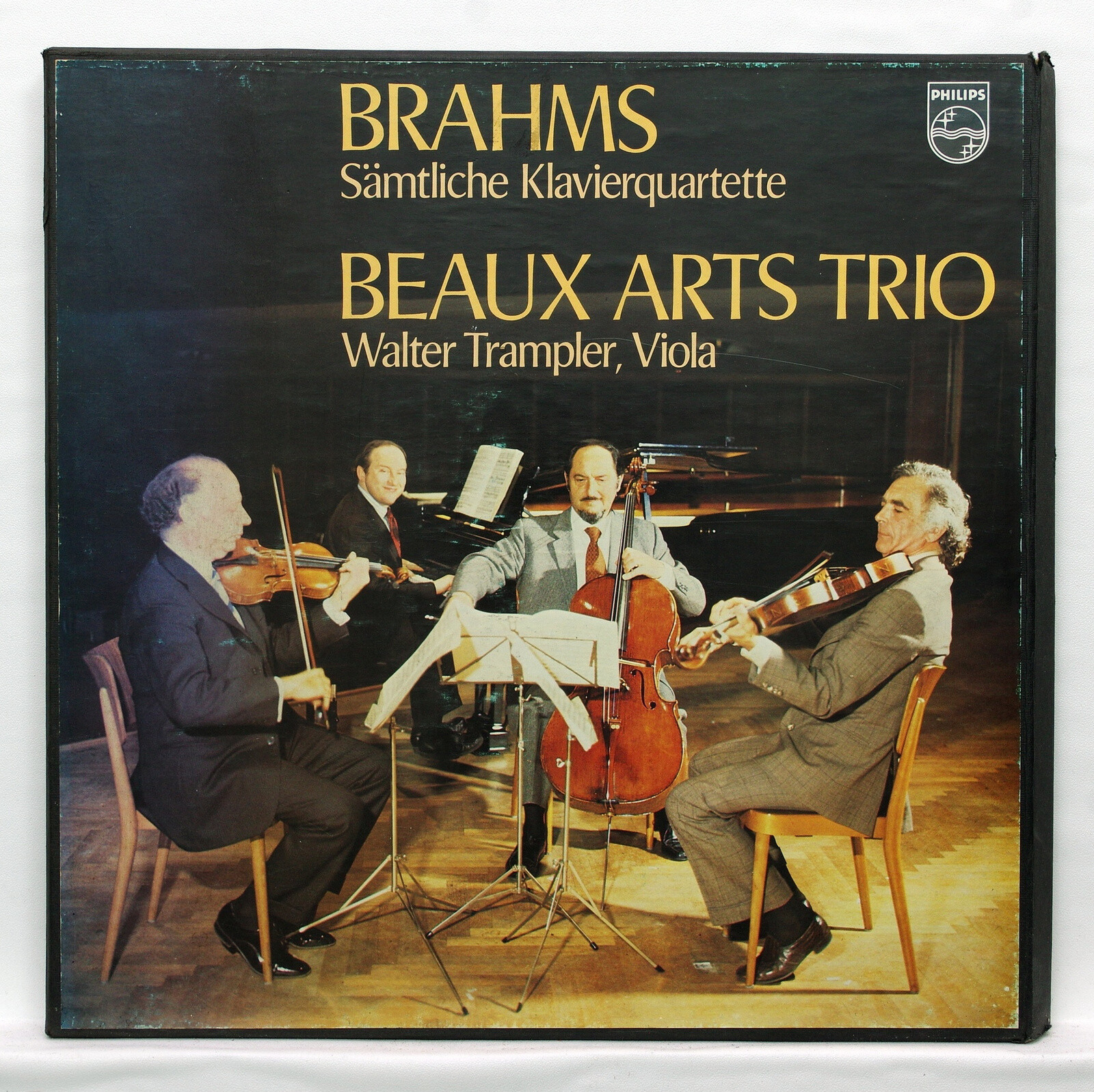 BEAUX ARTS TRIO BRAHMS complete piano quartets PHILIPS 3xLPs box EX+