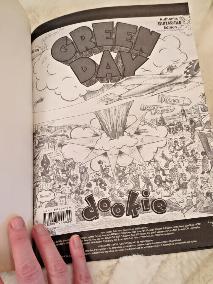 Green Day Dookie Authentic GuitarTab Edition 1994, Sheet Music Book