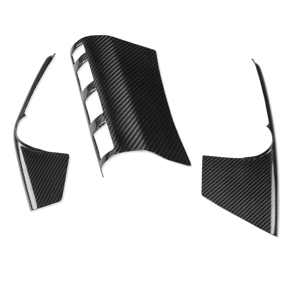 Cubierta de panel de interruptor VDC de consola de fibra de carbono seca real para Nissan GT-R R35 2008-16 Foto 2 de 4