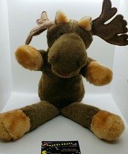 Vintage 1978 Animal Express Moose Jingle Hand Puppet Plush Doll Holiday