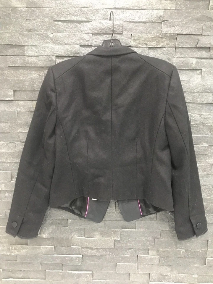 NWT Juicy Couture Pitch Black Wool Blazer Sz 8 $298 - Image 2 of 4