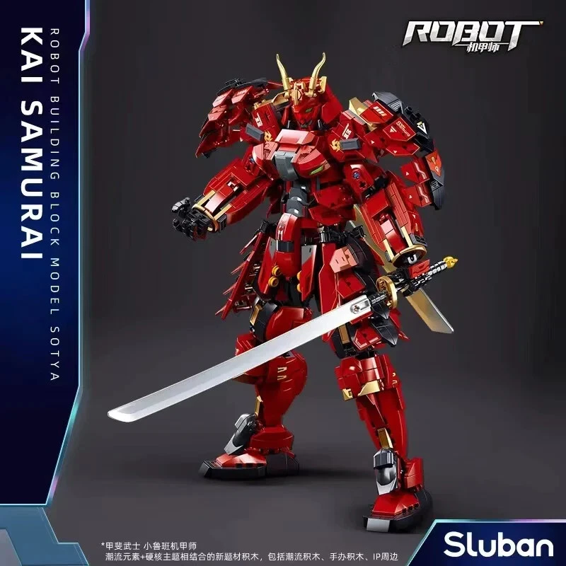 DIY Model Building Blocks for Kai Samurai Heavy Armor Mecha MOC Bricks Toys Set - Image 2 of 4