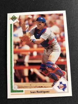 1991 Upper Deck Final Edition Rangers Baseball Card #55F Ivan Rodriguez Rookie