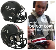 Emeka Egbuka Signed Ohio State Buckeyes Mini Football Helmet Proof COA.Autograph