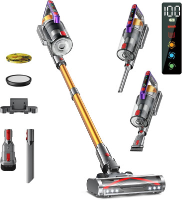 Kissof Akku Staubsauger, 45000Pa/550W/70 Mins Staubsauger Kabellos Mit Selbstste