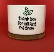 Image of Thank You for Helping Me Grow Starter Ceramic Flower Pot Planter
