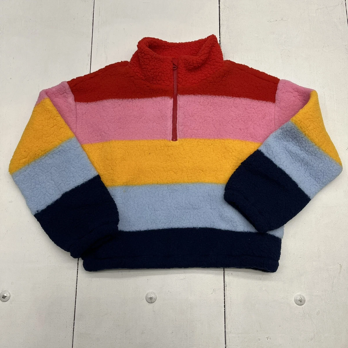 Crop sherpa quarter clearance zip