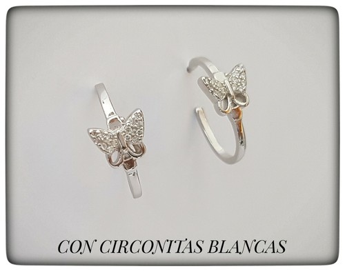 PENDIENTES MARIPOSA PLATA DE LEY AROS BUTTERFLY EARRINGS SILVER PLATA 925 ml - Bild 6 von 6