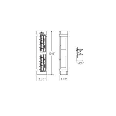 Leviton 69586-U89 Cat 6 UTP 110-Style Flat Universal Patch Block