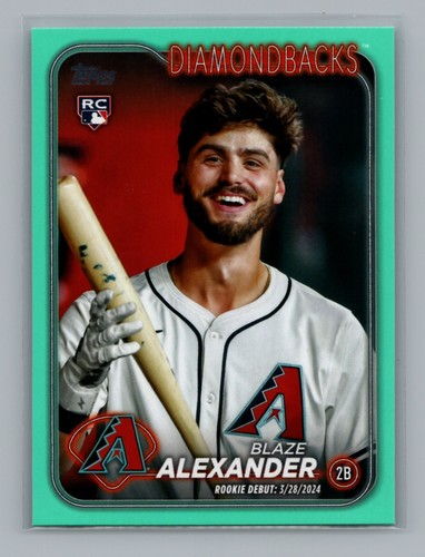 2024 Topps Update #US265 Blaze Alexander RC Debut Aqua Arizona Diamondbacks - Picture 1 of 2