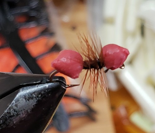 1 Dozen - #14 Red Foam  Ant   -  Dry Fly - Trout, bluegill, perch, panfish - Foto 1 di 3