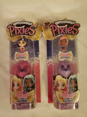 Hatchimals Mini Pixies Dolls W/Jumbo Wings New Factory Sealed Lot Of 2