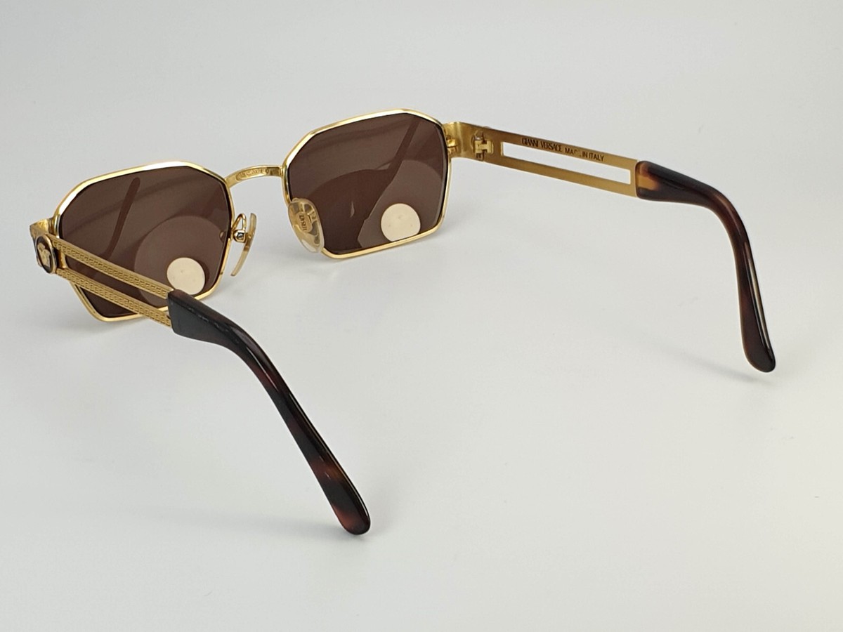 希少 VERSACE sunglasses clear ゴールド vintage Versace VK 2002 Metal Childrens Aviator Sunglasses Gold 52mm