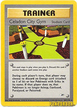 Pokemon Gym Heroes Card 107/132 Celadon City Gym