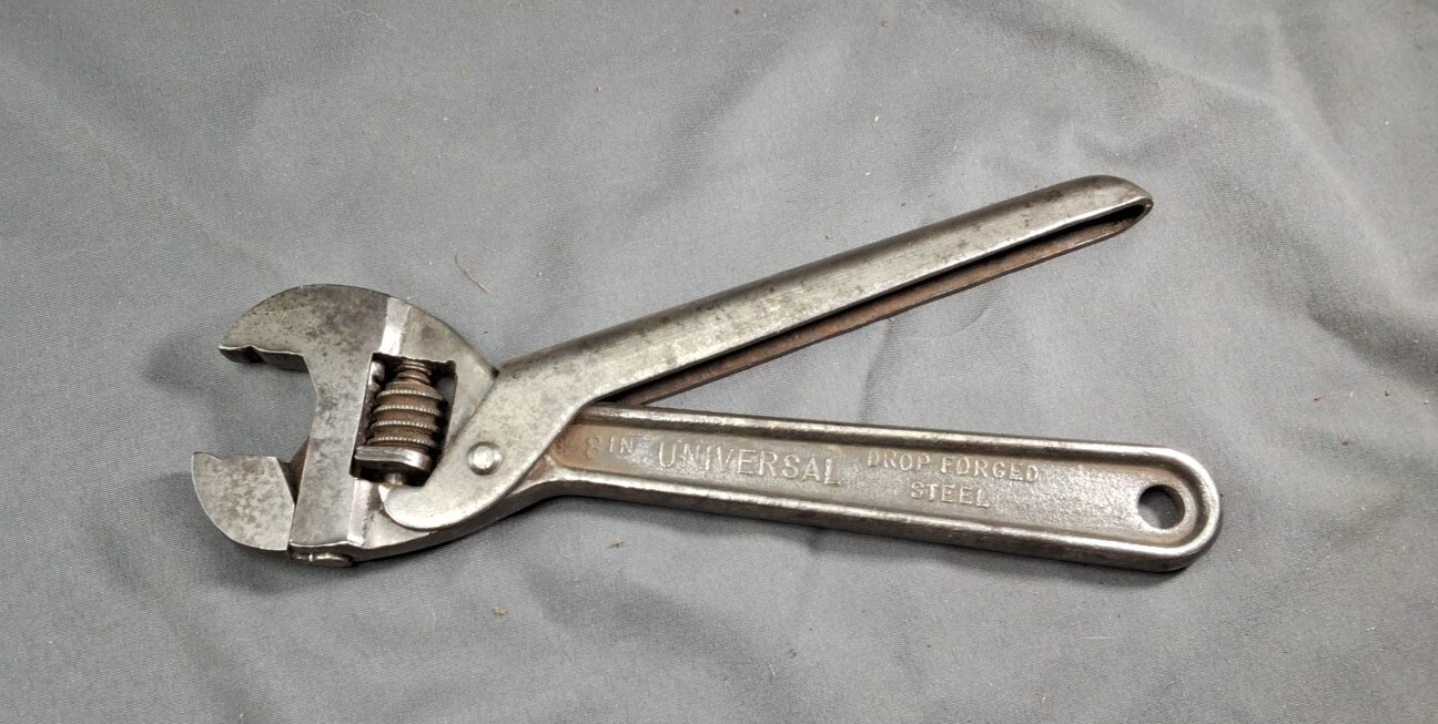 Universal Wrench Co. Detroit Windsor 1919 PAT Adjustable Wrench Antique