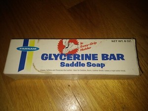VINTAGE FARNAM GLYCERINE BAR SADDLE SOAP BOX RARE