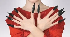 Sculpted Horror Fingernails Nails Claws Halloween Costume Accessory 2 COLORS