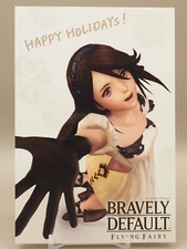 Bravely Default Flying Fairy Happy Holidays Postcard From Japan H214