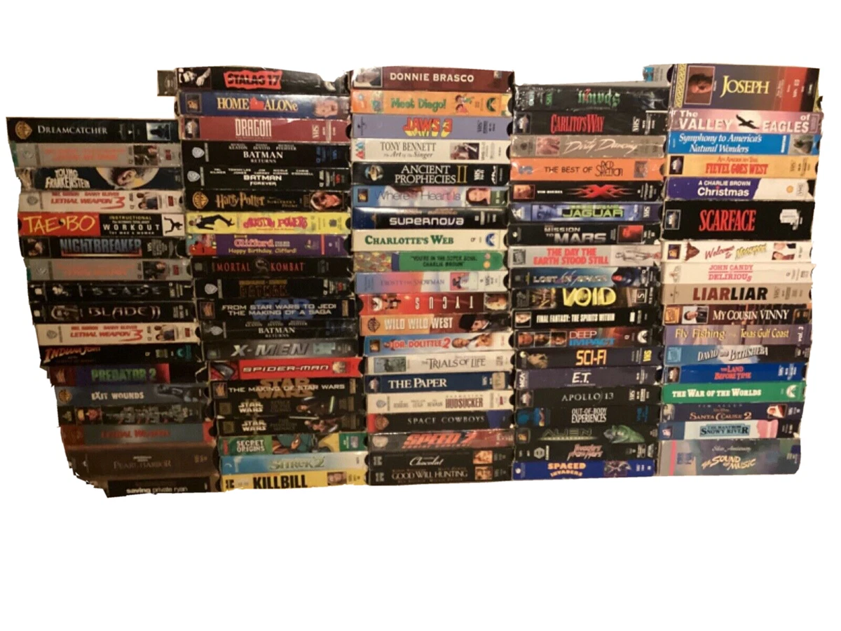 100 Vintage Used VHS Tapes Lot Collection www.yvymaraey.edu.py