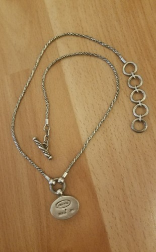 925 sterling silver pendant toggle necklace signed