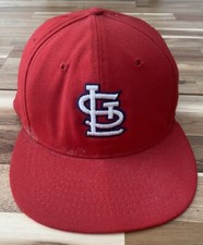 Vintage St Louis Cardinals MLB Roman Red Fitted Hat 7 1/2 Made In USA