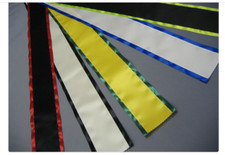 Blank Sash w/Satin Border w/Free Sample, Fastener 4" x 72" complete wrap around