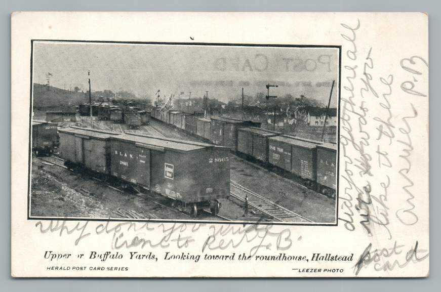 Buffalo Railroad Yards HALLSTEAD PA Susquehanna County Train UDB