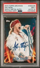2013 Topps Archives Heavy Metal Axl Rose PSA 7/ 10 Autograph Guns N Rose