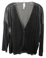 Marla Wynne Jacket Cardigan Velour Velvet Topper Brown - Marlawynne Women Size S