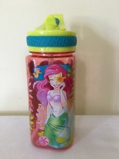 NEW Disney Store Ariel Water Bottle with Straw 16oz The Little Mermaid Princess