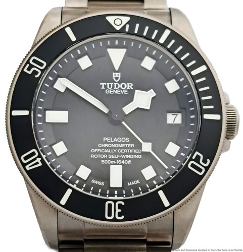 Tudor Pelagos 25600TN Mens Date Titanium Automatic Divers Wrist Watch Box Papers