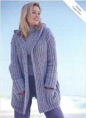 Knitting Pattern Womens Chunky Cardigan With Pockets Knitting