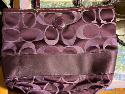 Coach 1941 est. No. 1260- F20018 Purple Canvas w/Leather trim
